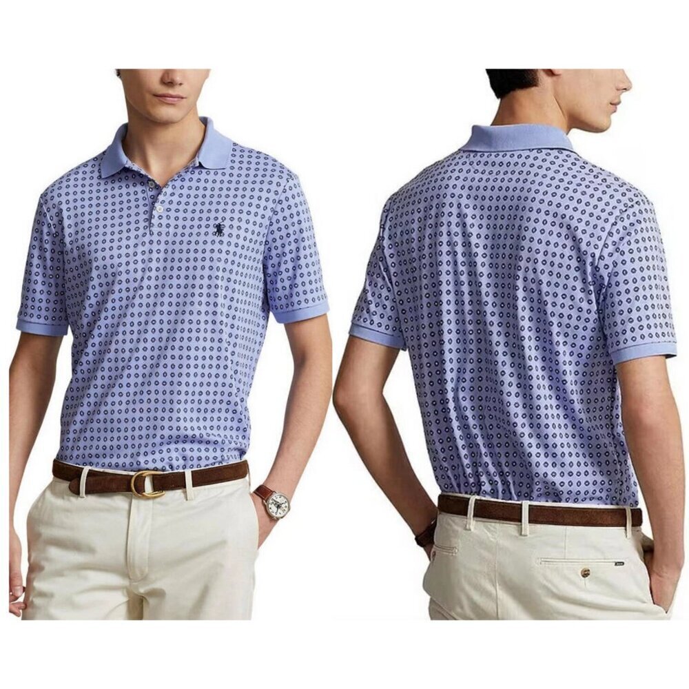 Polo Ralph Lauren Cotton Lafayette Soft Darby Foulard Print Polo Shirt 35958